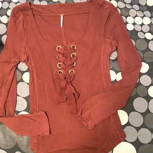 Free people (Tie it up)tie front shirt